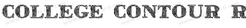 College Contour Regu字体转换